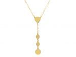 Yellow gold necklace k9 with golden cycles  (code S241667)